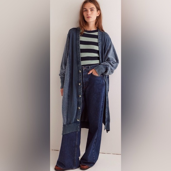 Free People We The Free Dreamy Blue Cardi - Picture 4 of 9